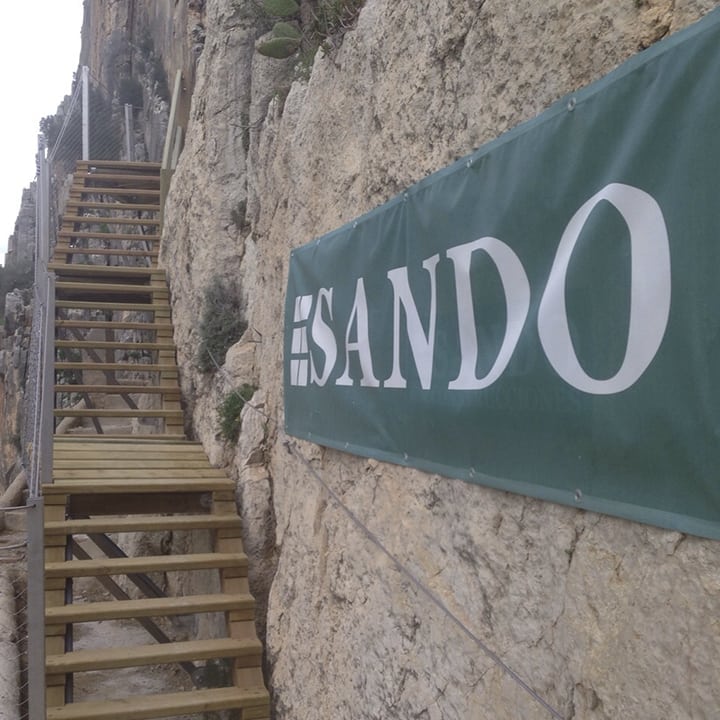 Escalera en el Caminito del Rey
