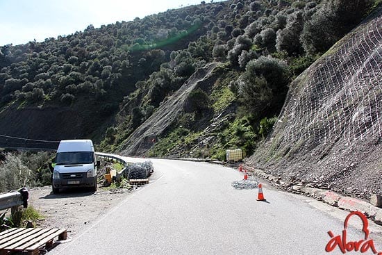 Obras carretera Álora El Chorro