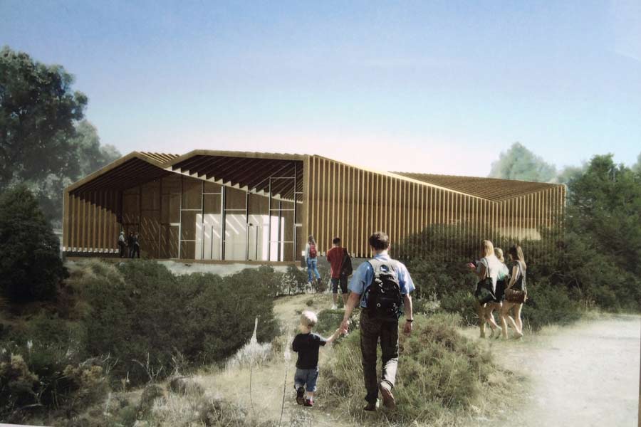 Maqueta estructura centro de visitantes del Caminito del Rey